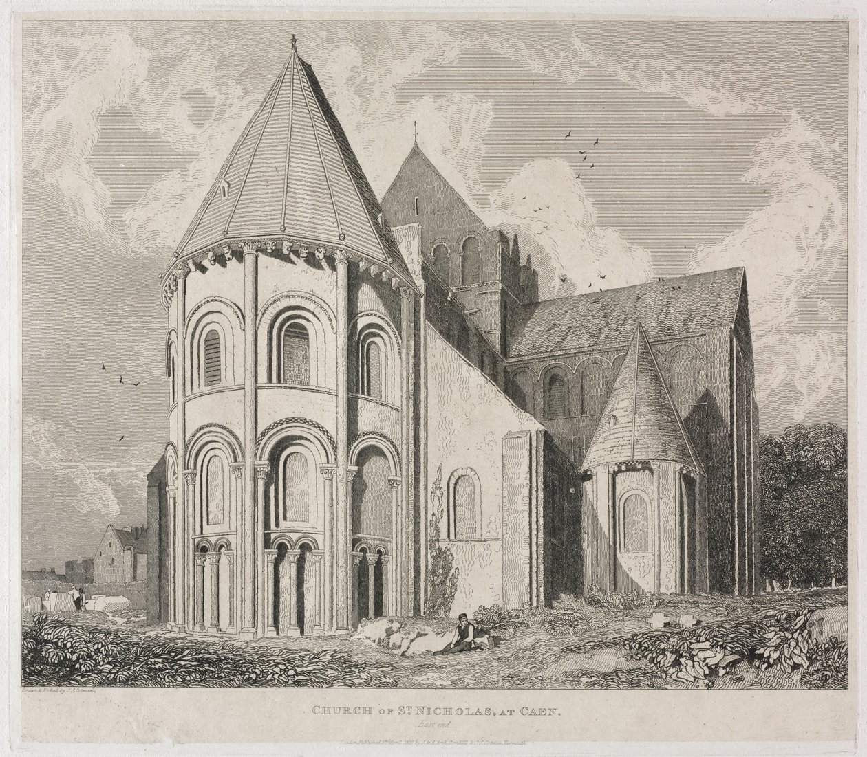 Igreja de São Nicolau, em Caen de John Sell Cotman