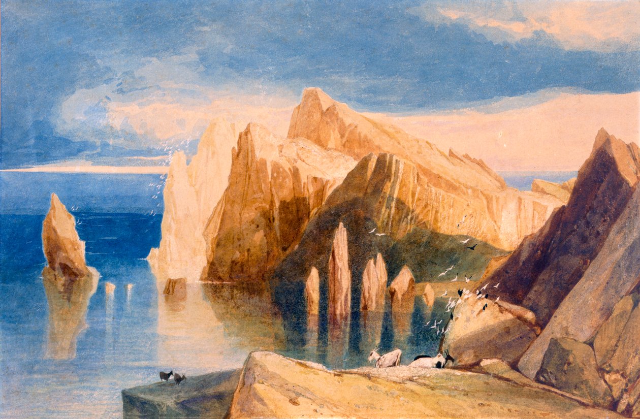 Penhascos no lado nordeste de Point Lorenzo, Madeira, c1800-1840. de John Sell Cotman