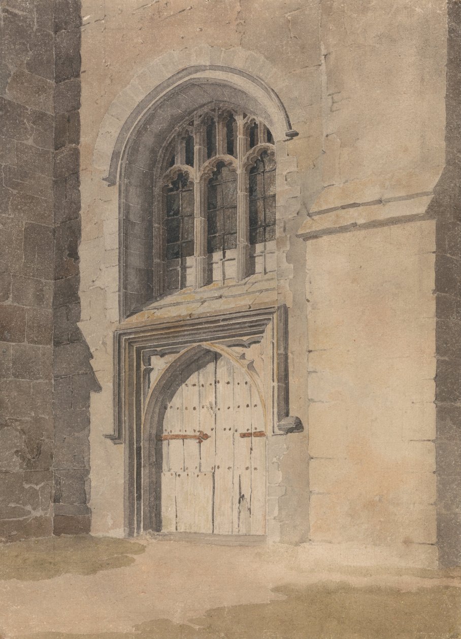Porta e janela de uma igreja de John Sell Cotman