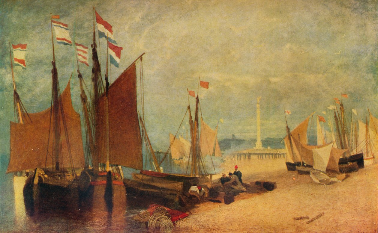 Barcos holandeses de Yarmouth, prêmios durante a guerra, c1823 1934 de John Sell Cotman