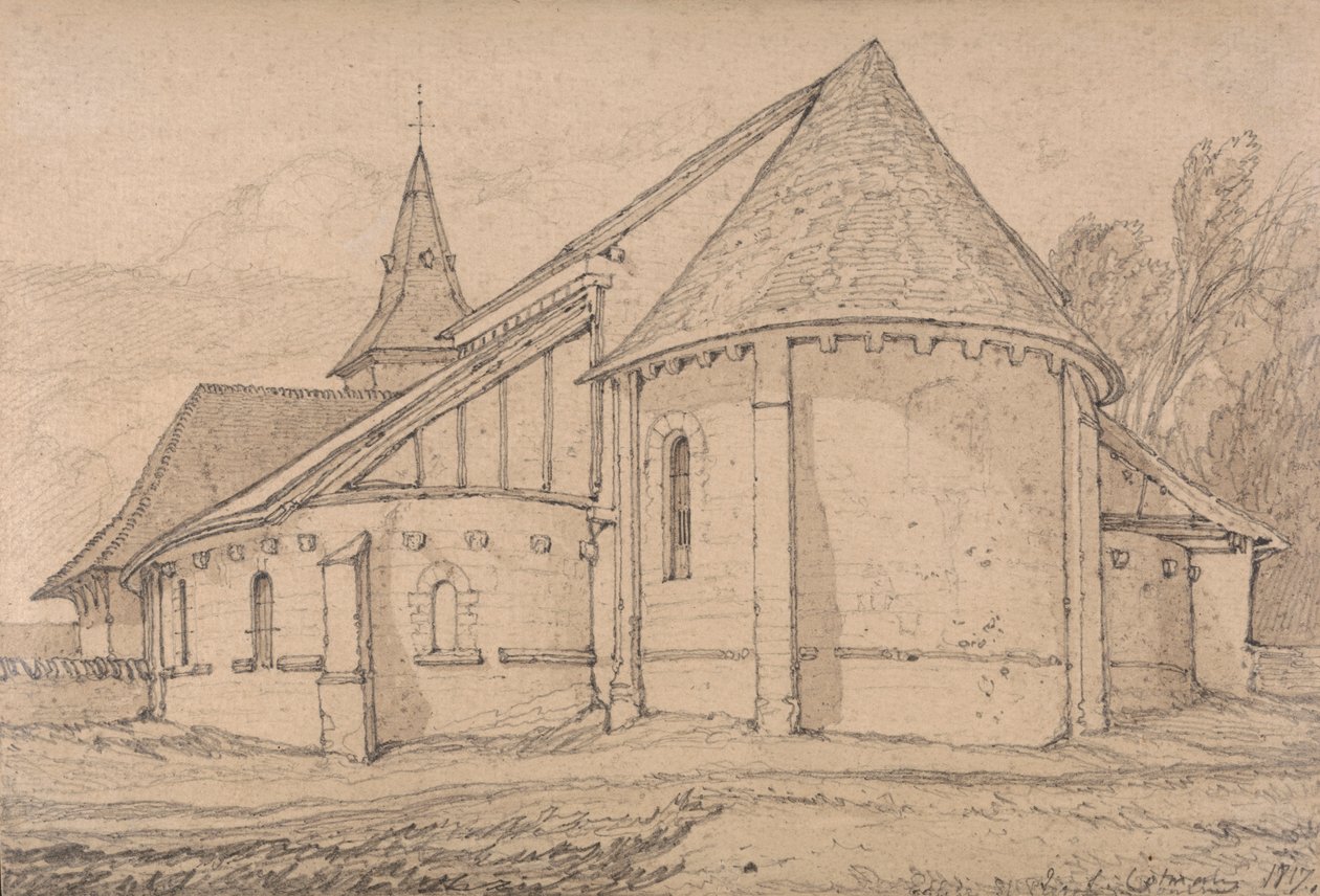 East End of the Abbey Church of St. Paul at Rouen, Normandy de John Sell Cotman