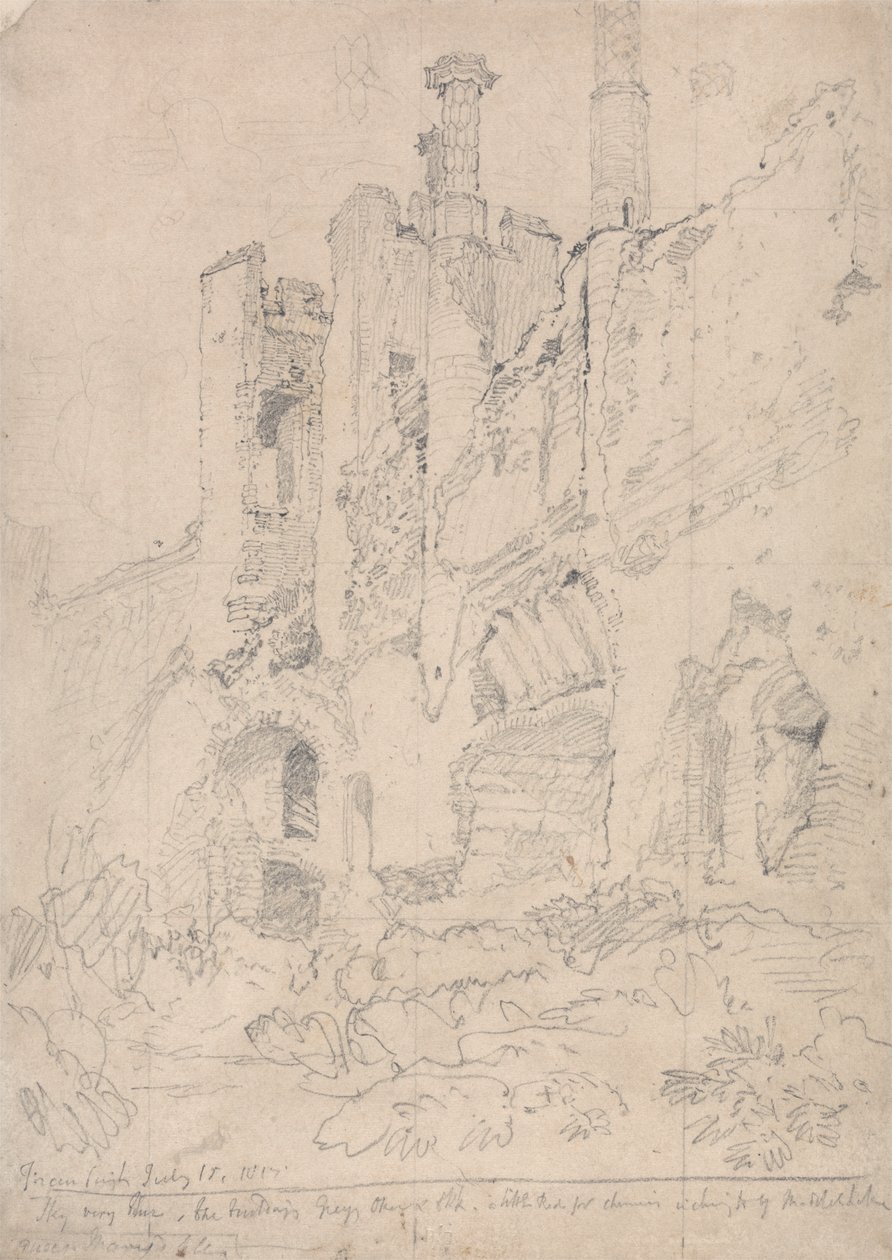 Castelo de Framlingham, Suffolk: Parte de Interior em Ruínas de John Sell Cotman