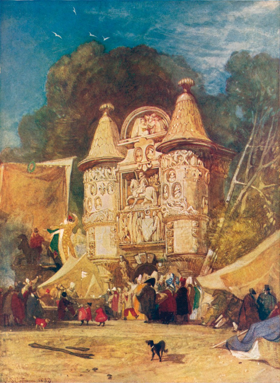 Portal da Abadia Aumale, Normandia, 1832 de John Sell Cotman