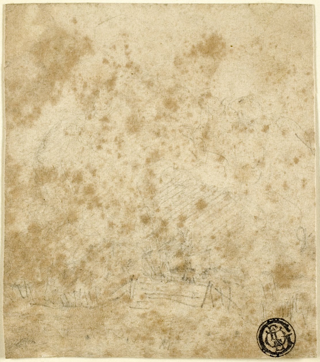 Esboço ilegível de John Sell Cotman