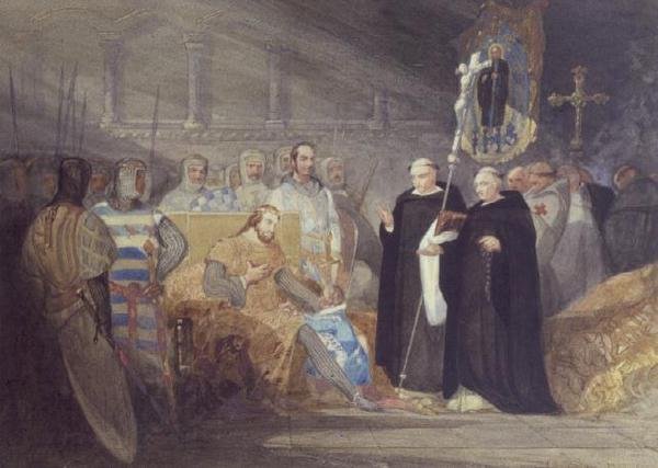 O Rei João e o Príncipe Henrique na Abadia de Swinstead de John Sell Cotman