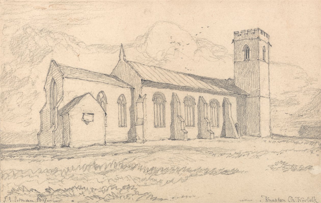 Igreja Knapton, Norfolk, do nordeste de John Sell Cotman