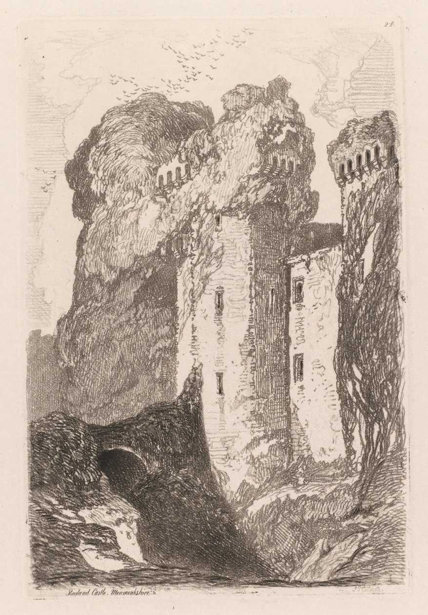 Liber Studiorium: Castelo Ragland, Monmouhshire, 1838. de John Sell Cotman