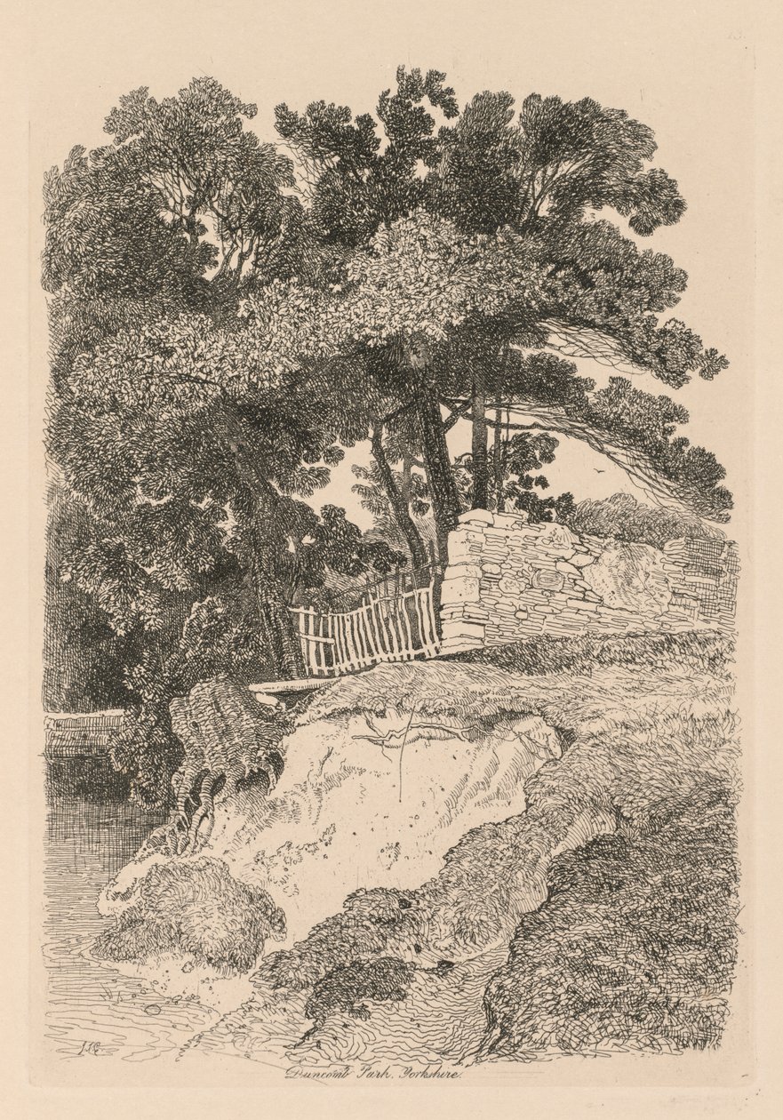 Liber Studiorum: Placa 13, Duncomb Park, Yorkshire: No. 5 de John Sell Cotman