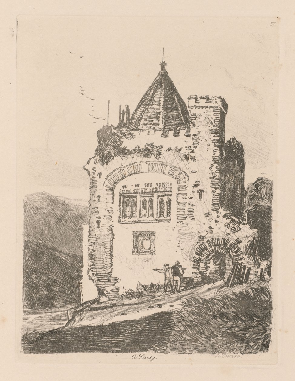Livro de Estudos: Placa 37, Um Estudo de John Sell Cotman