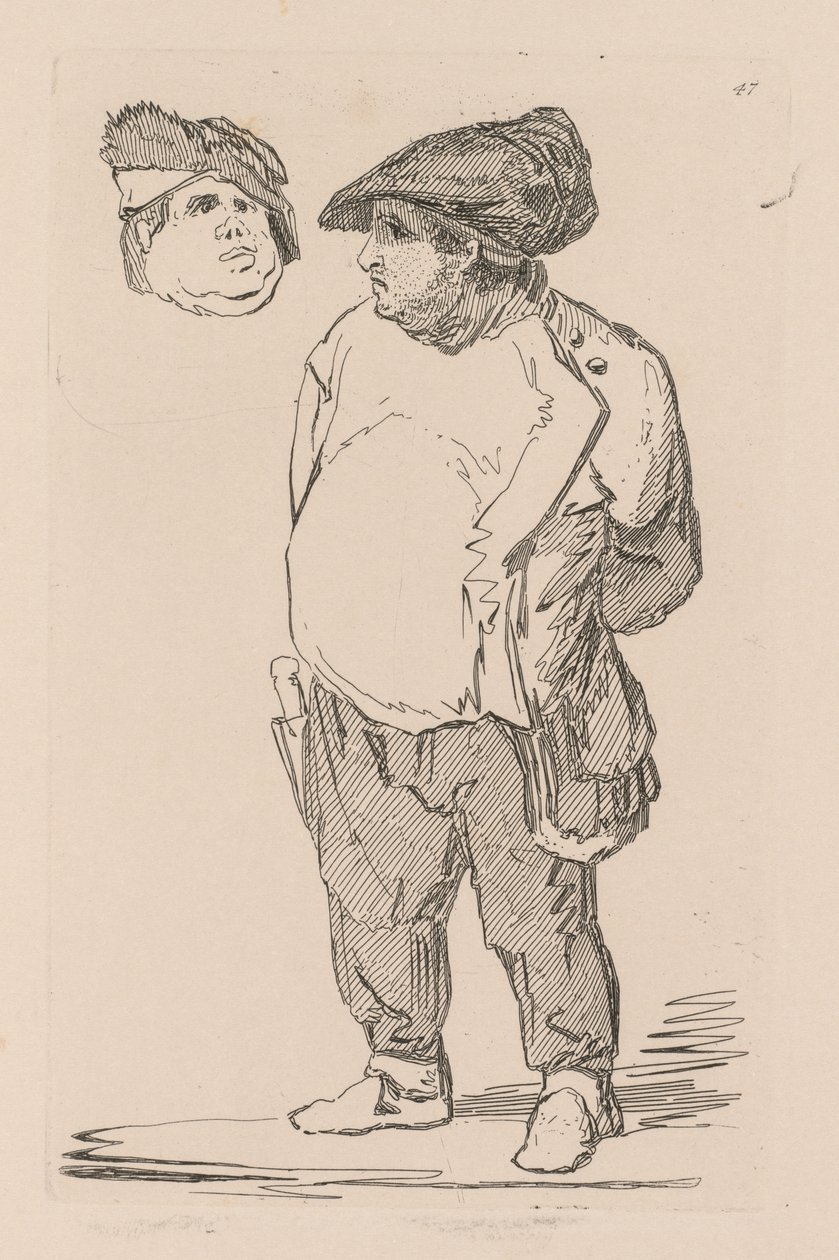 Estudos estão livres da placa 47, um estudo de 1838. de John Sell Cotman