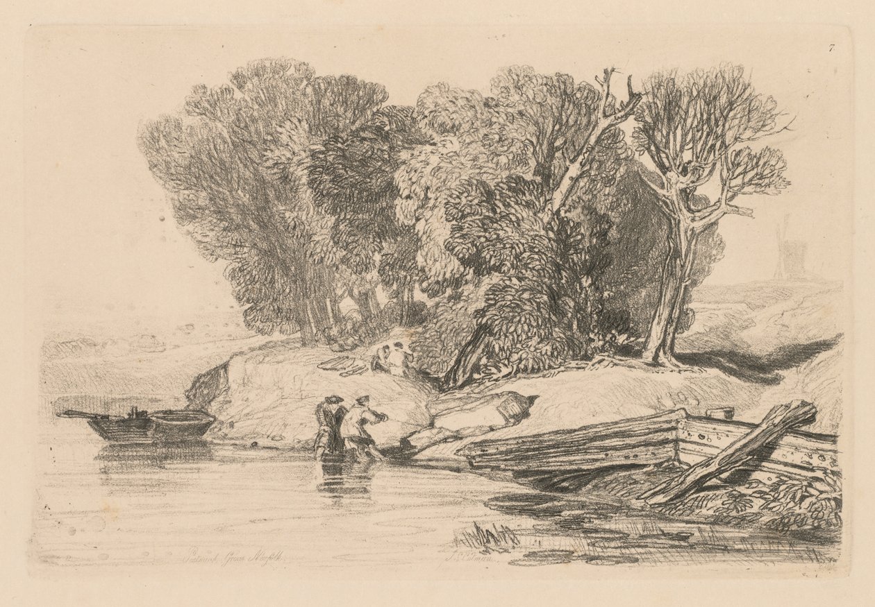 Estudos são livres Placa 7, Postwick Grove, Norfolk de 1838. de John Sell Cotman