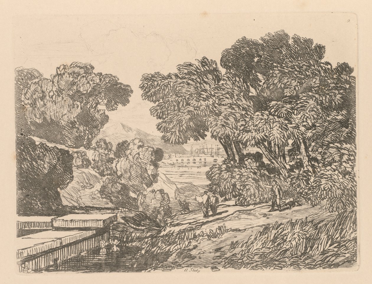 Livro de Estudos: Placa 9, Um Estudo de John Sell Cotman