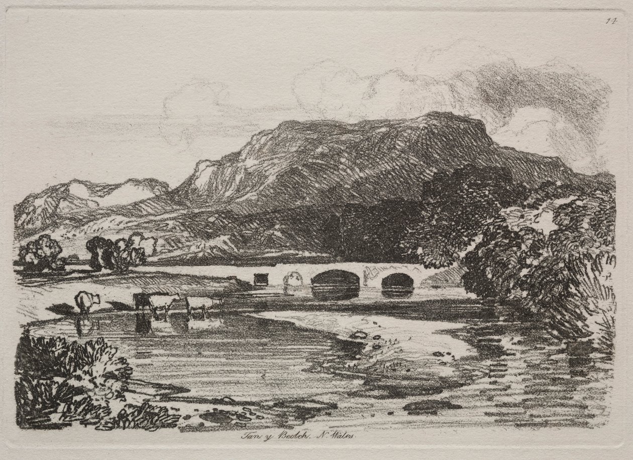 Estudos são livres Tan y Beolch, North Wales de 1838. de John Sell Cotman