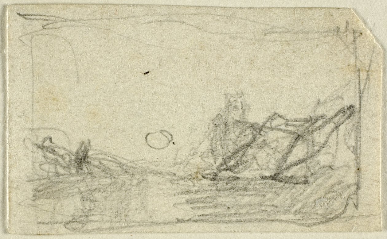 Luar sobre paisagem de John Sell Cotman