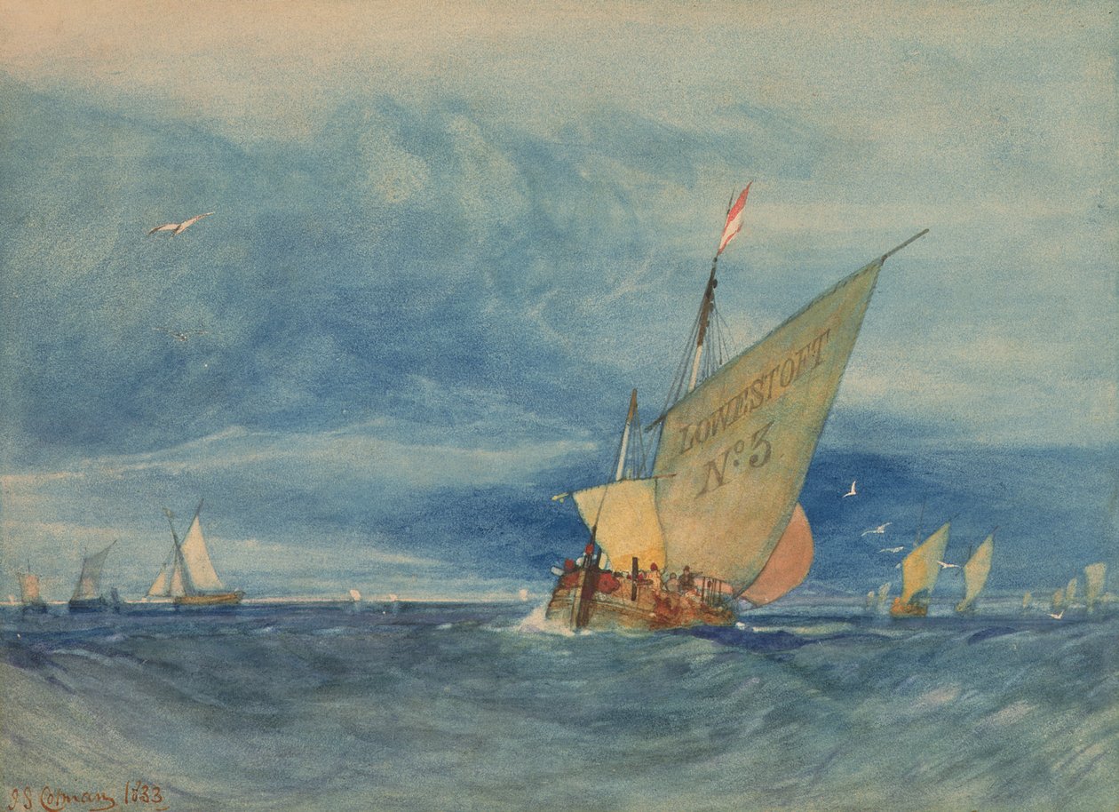 Ao largo de Lowestoft: Brisa fresca de John Sell Cotman
