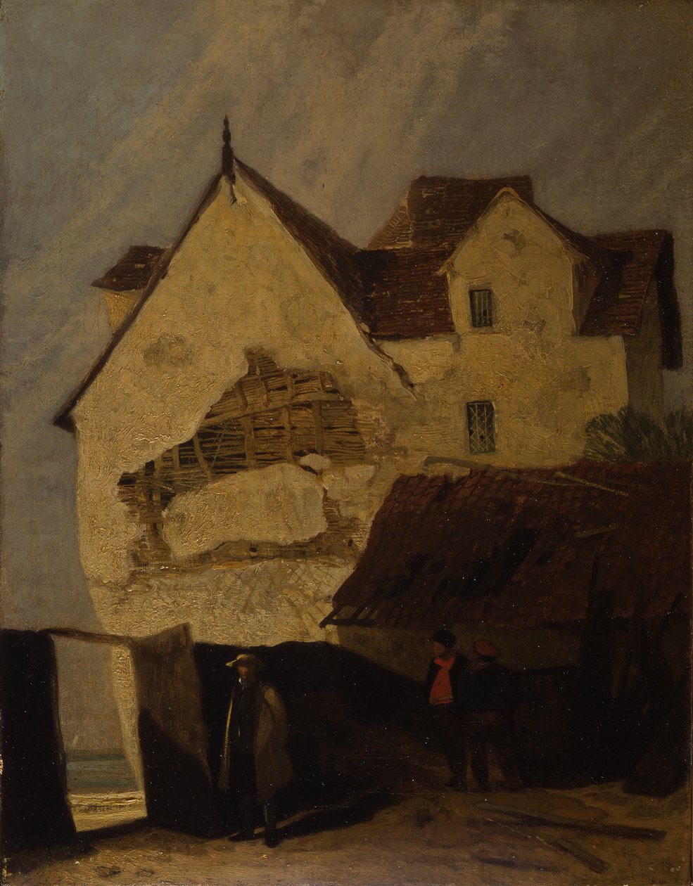 Casas antigas em Gorleston de John Sell Cotman