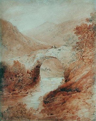 Pontaber, Glasllyn, Gales do Norte de John Sell Cotman