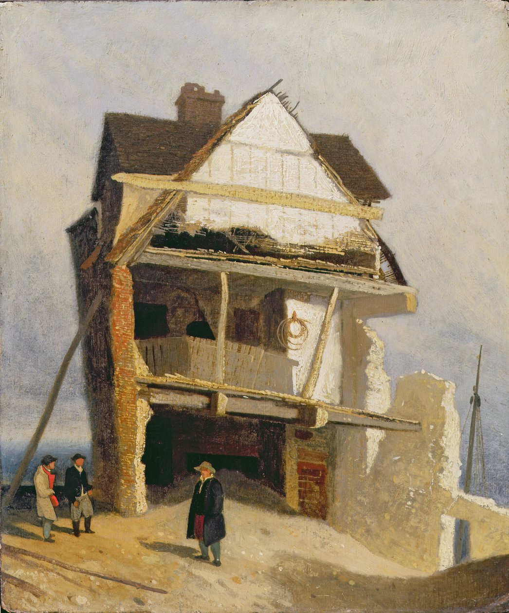 Casa Arruinada, c.1807-10 (óleo no painel instalado no painel) de John Sell Cotman