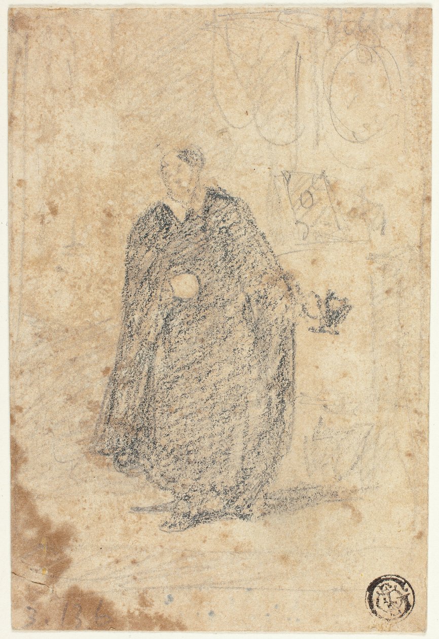 Esboço do ator em pé de John Sell Cotman