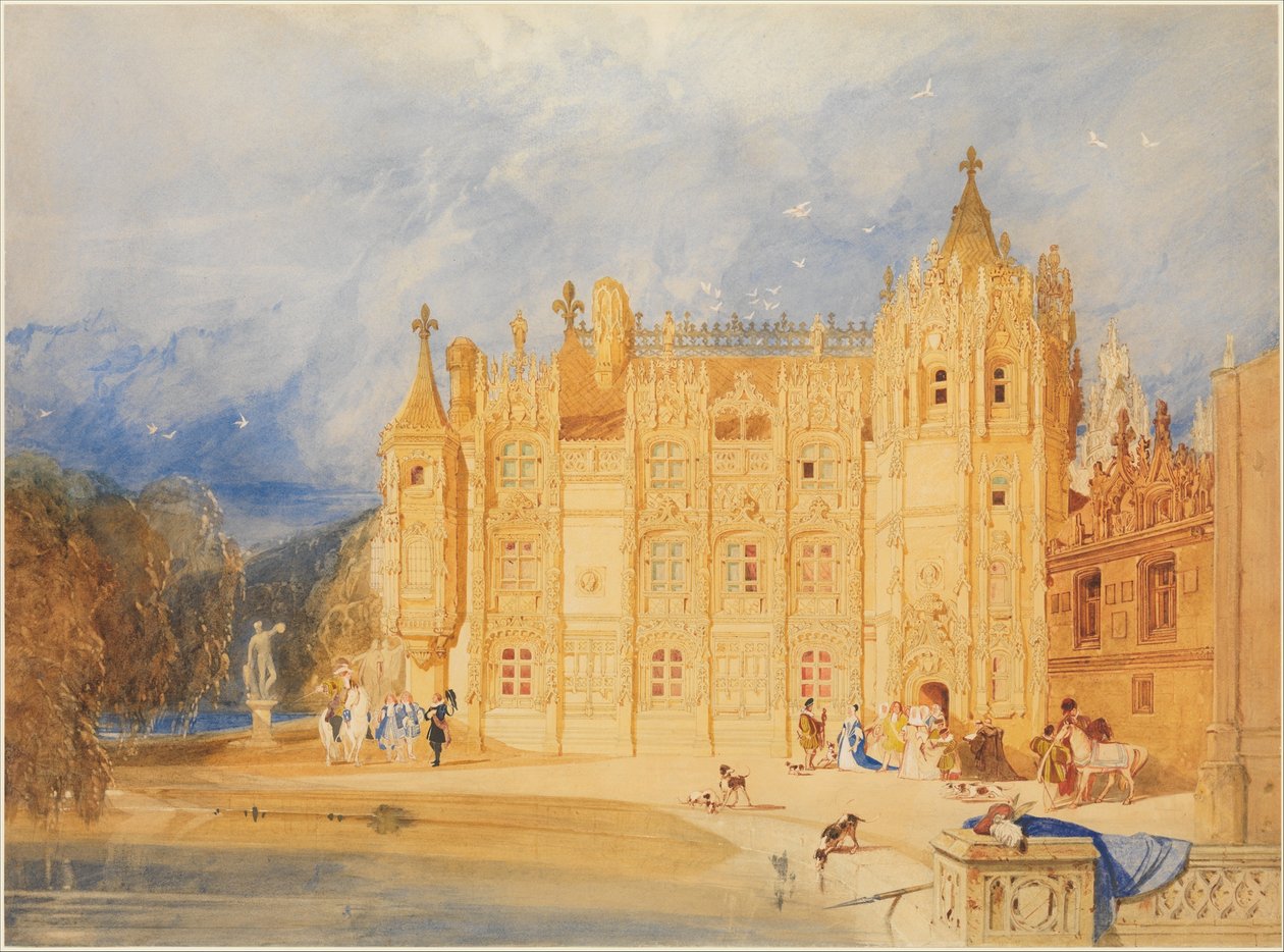 A casa abacial, abadia de Saint-Ouen, Ruão de John Sell Cotman