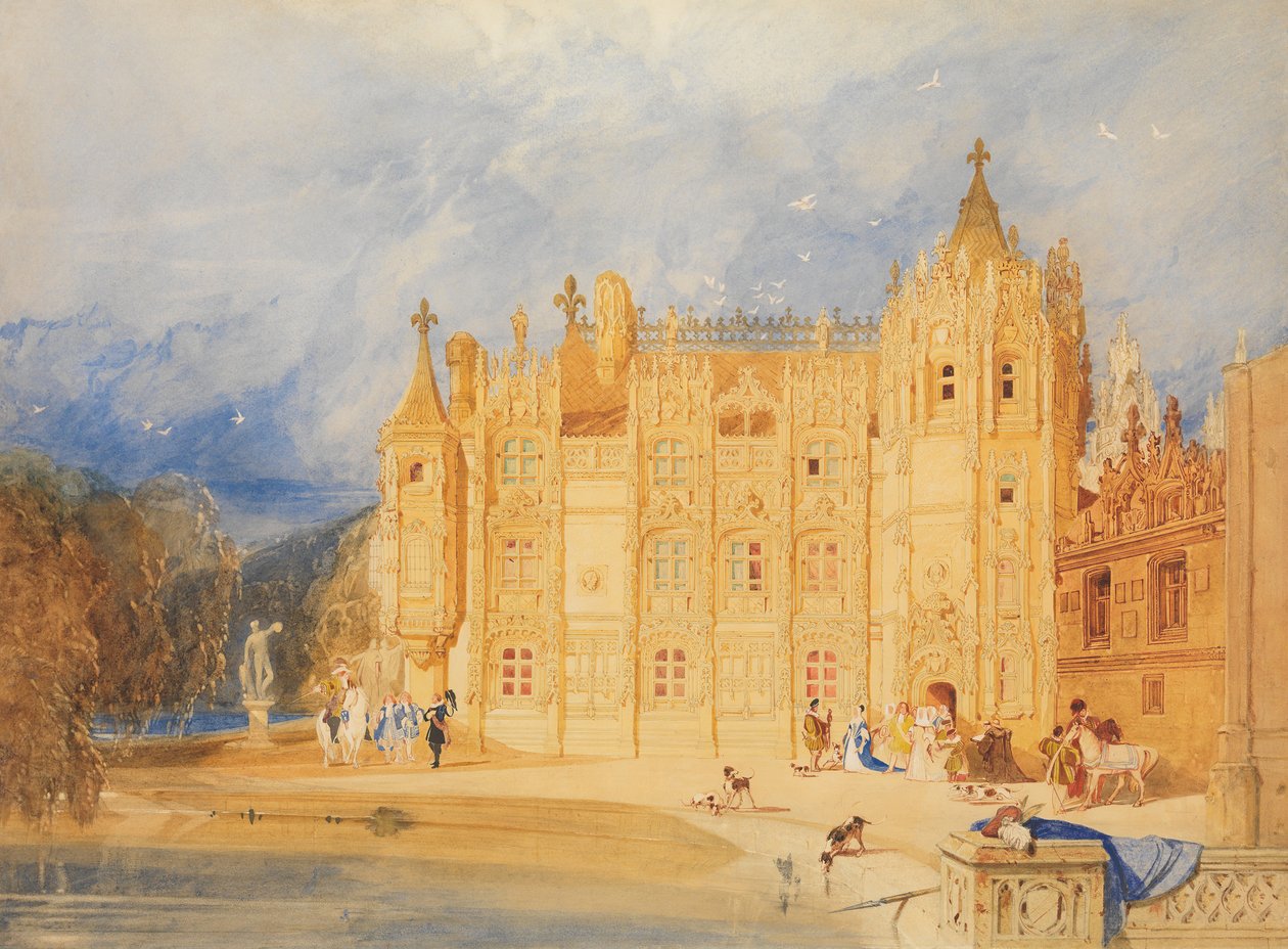 A Casa Abbatial, Abadia de St. Ouen, Rouen, 1824-31. de John Sell Cotman