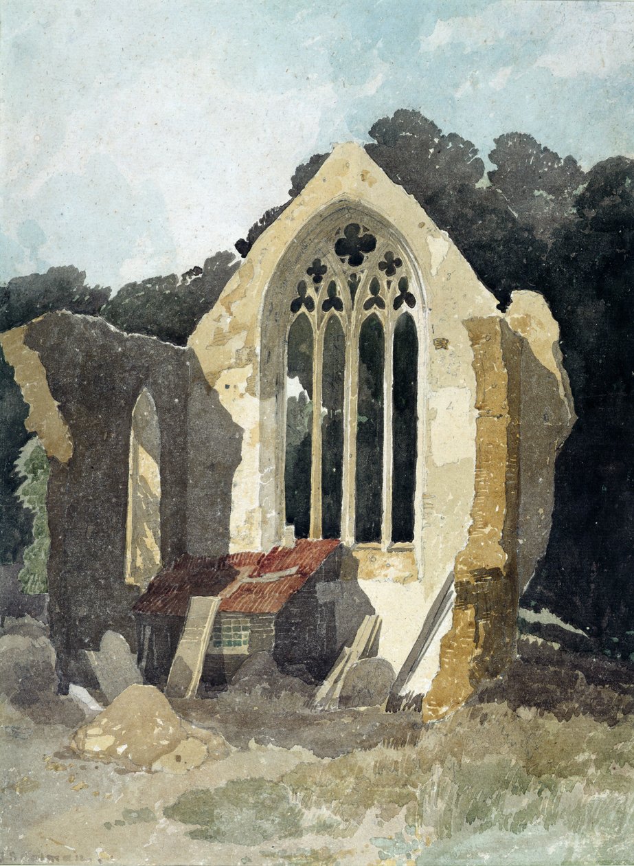 The Refectory at Walsingham Priory (aquarela sobre papel) de John Sell Cotman