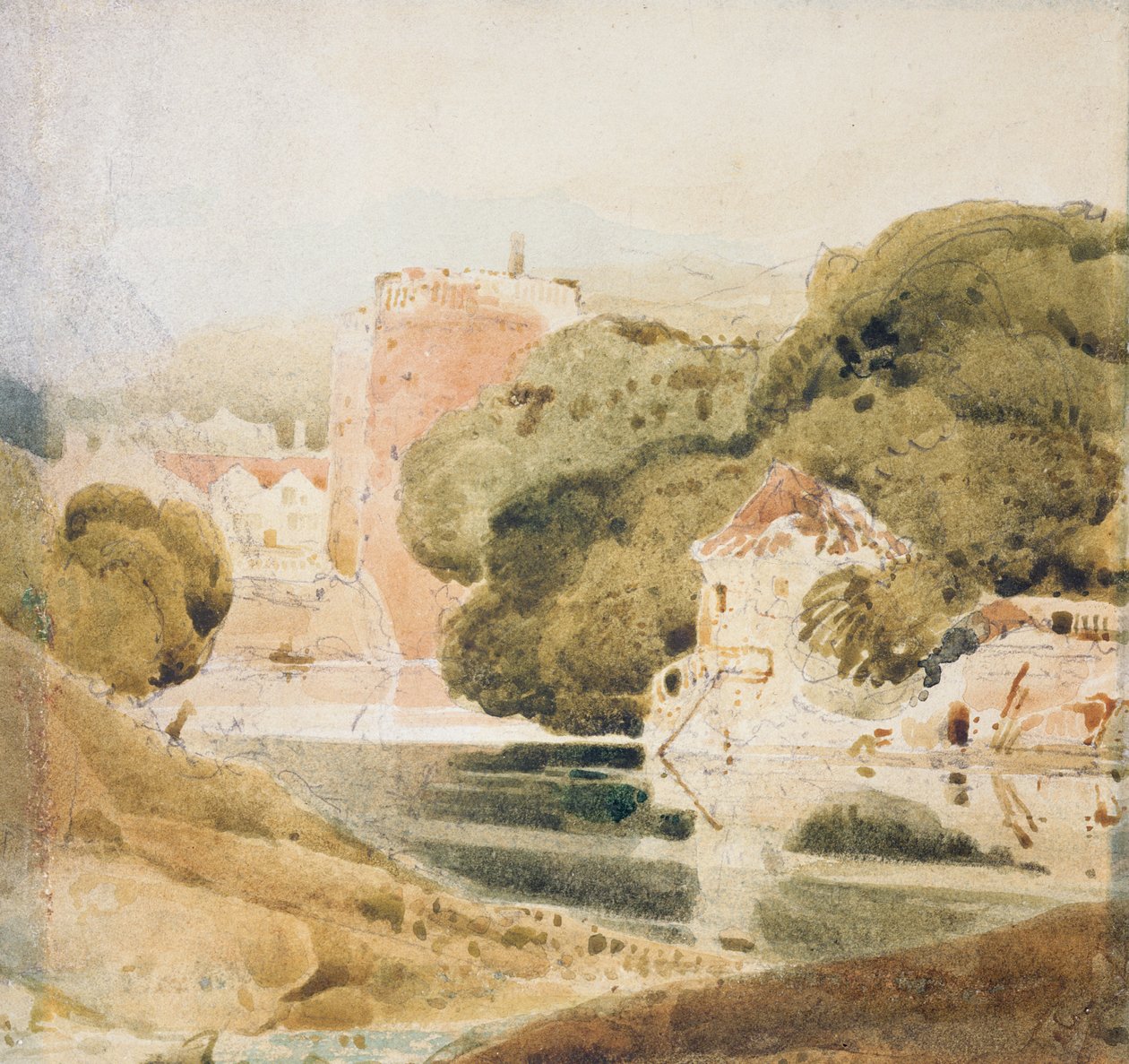 The Water Gate, York (aquarela sobre papel) de John Sell Cotman