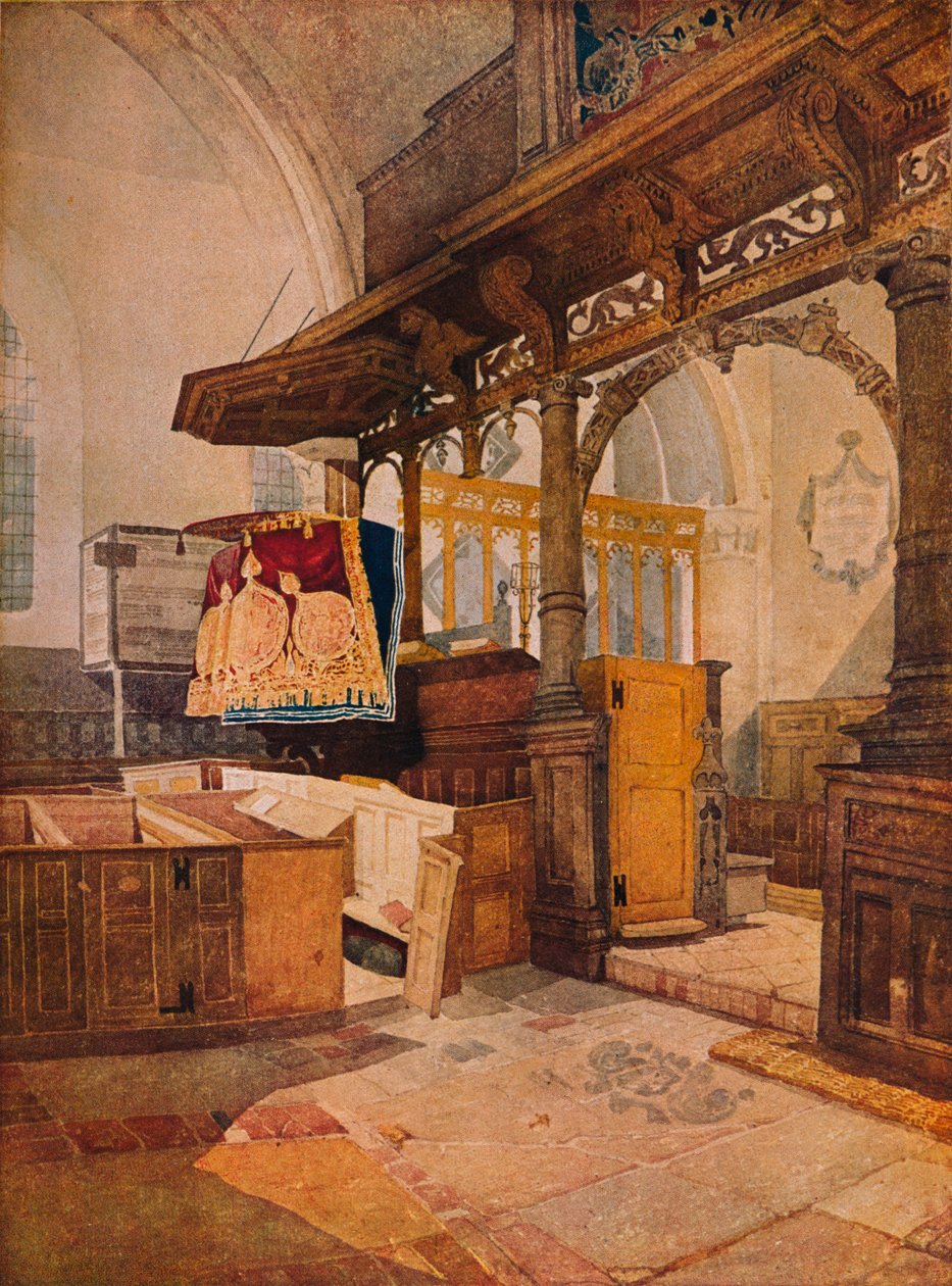 Igreja de Trentham, c1810 de John Sell Cotman