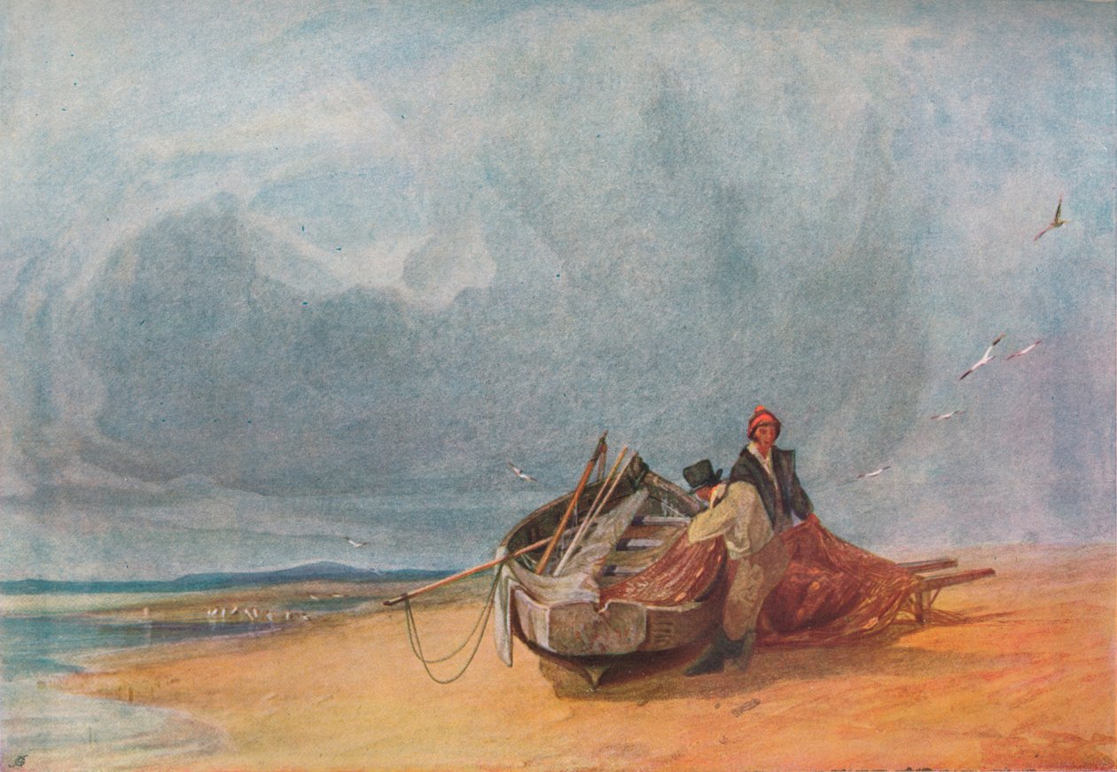 Praia de Yarmouth, c1808 de John Sell Cotman