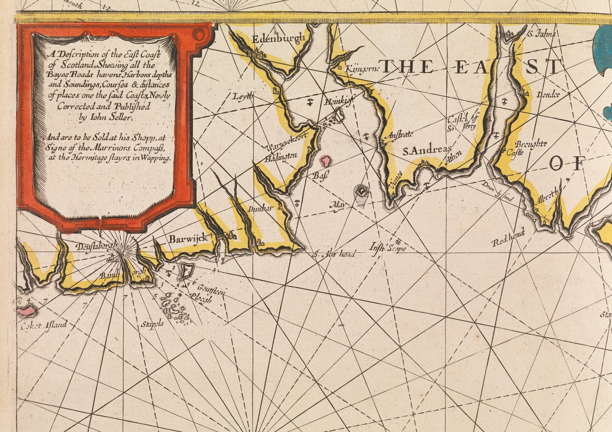 O piloto inglês o primeiro livro: descrevendo a navegação do norte, c.1671 (papel) de John Seller