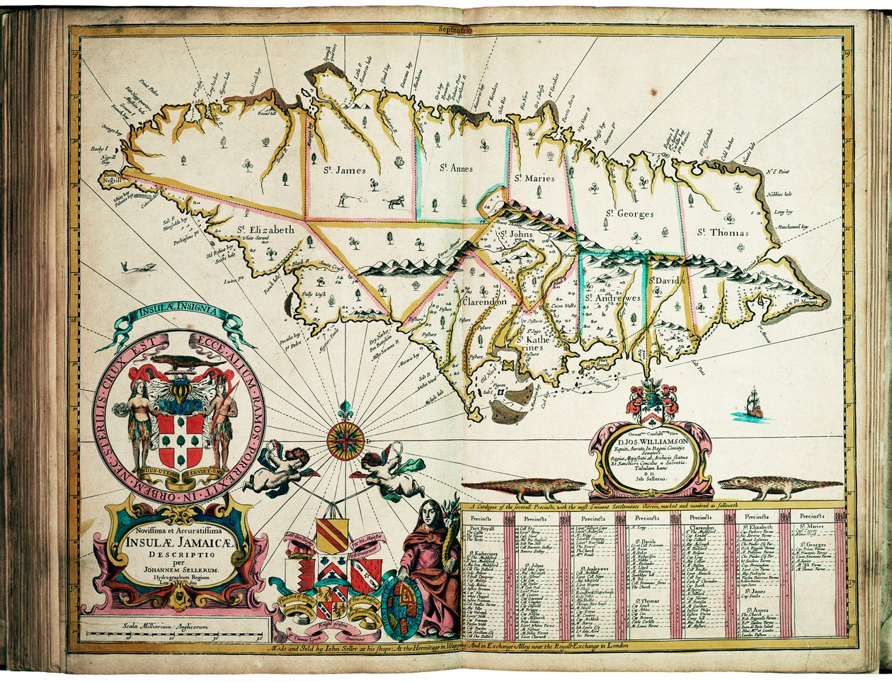 A última e mais exacta descrição da Jamaica de John Seller