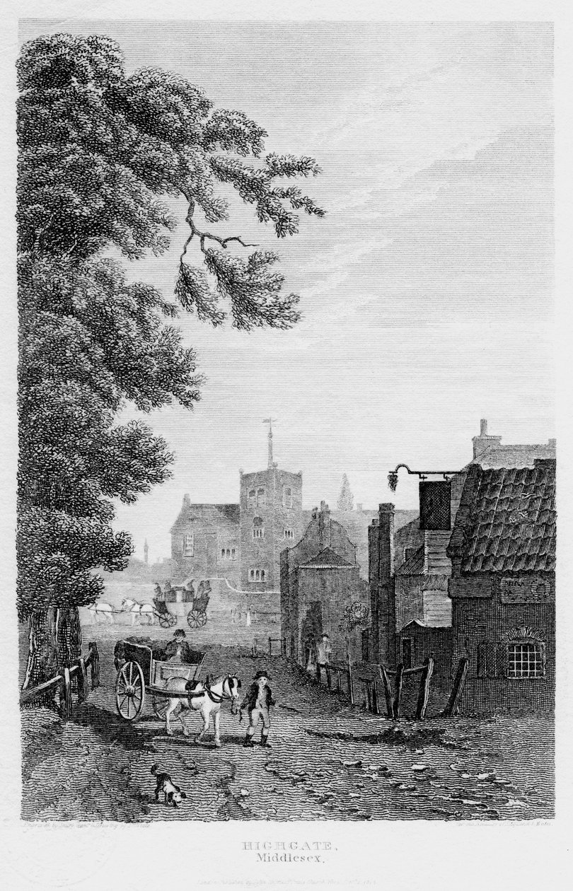 Highgate, Londres, 1814. de John Shury