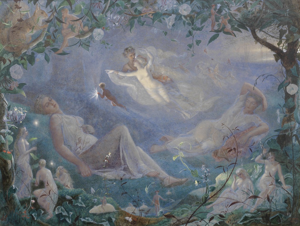 Cena de Sonho de uma noite de verão, 1873. de John Simmons