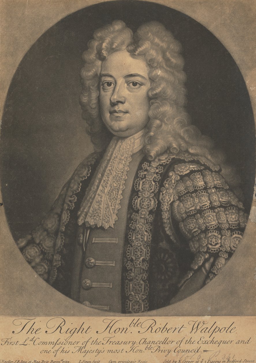 Sir Robert Walpole | John Simon | Impressão de arte