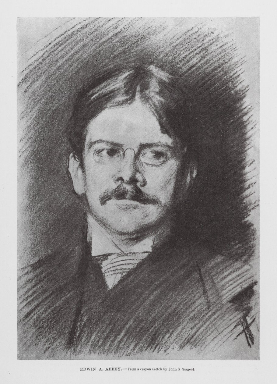 Edwin A Abbey (gravura) de John Singer (after) Sargent