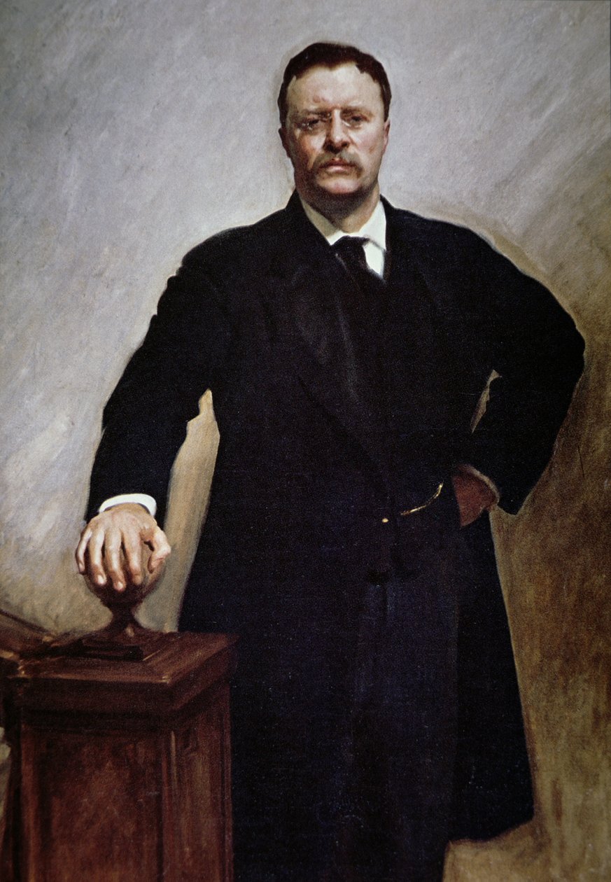 Theodore Roosevelt (cor litho) de John Singer (after) Sargent