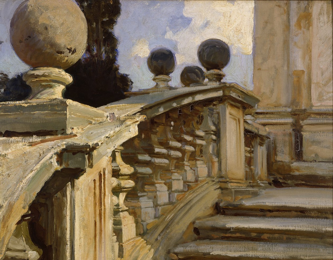 Uma balaustrada de John Singer Sargent