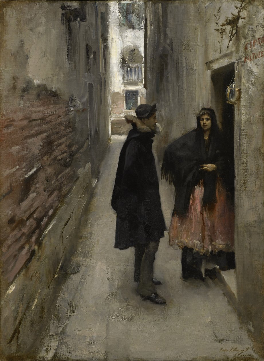 Uma rua em Veneza, c.1880-82 de John Singer Sargent