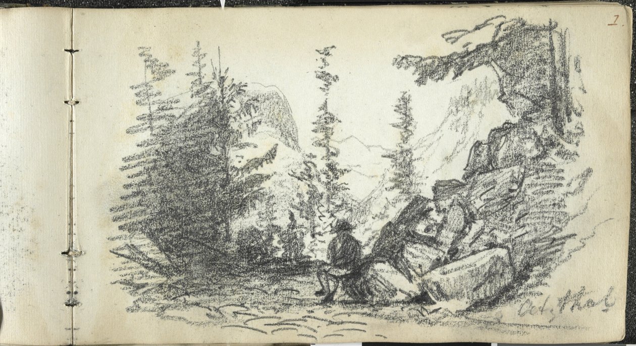 Alpine Landscape, Oetzthal, Áustria de John Singer Sargent