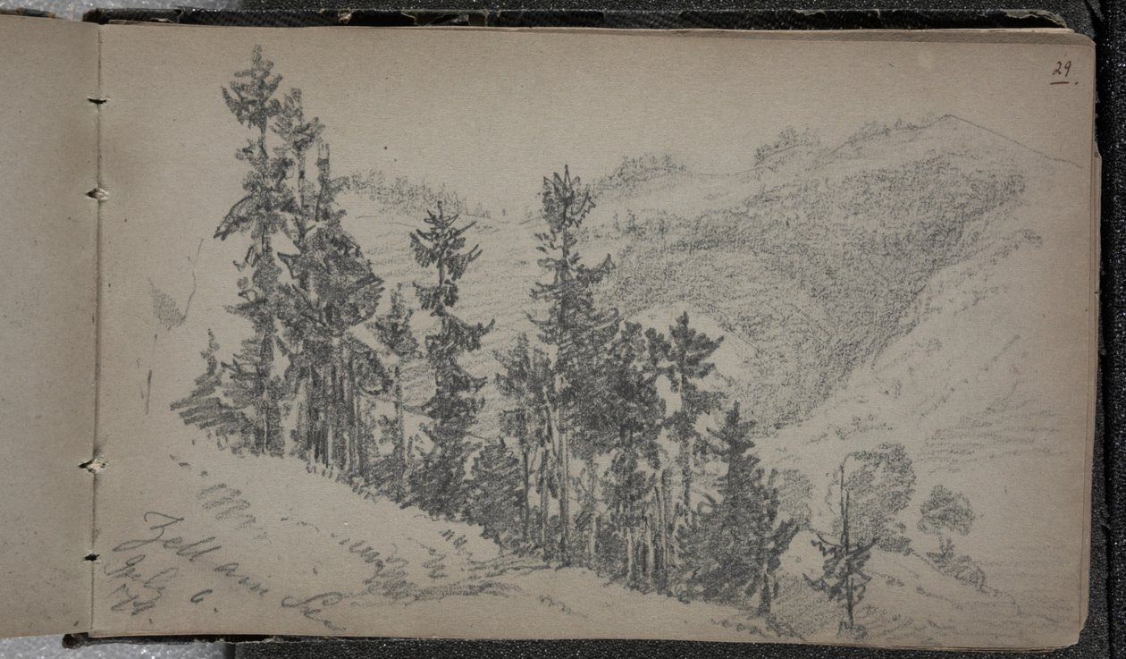 Paisagem alpina, Zell am See, Áustria de John Singer Sargent