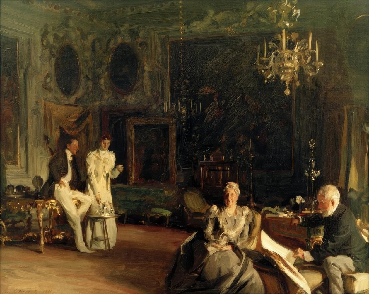 Um interior em Veneza de John Singer Sargent