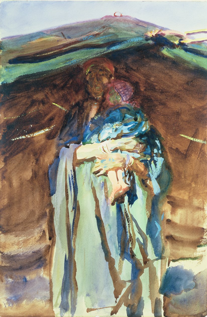 Mãe beduína (wc no papel) de John Singer Sargent