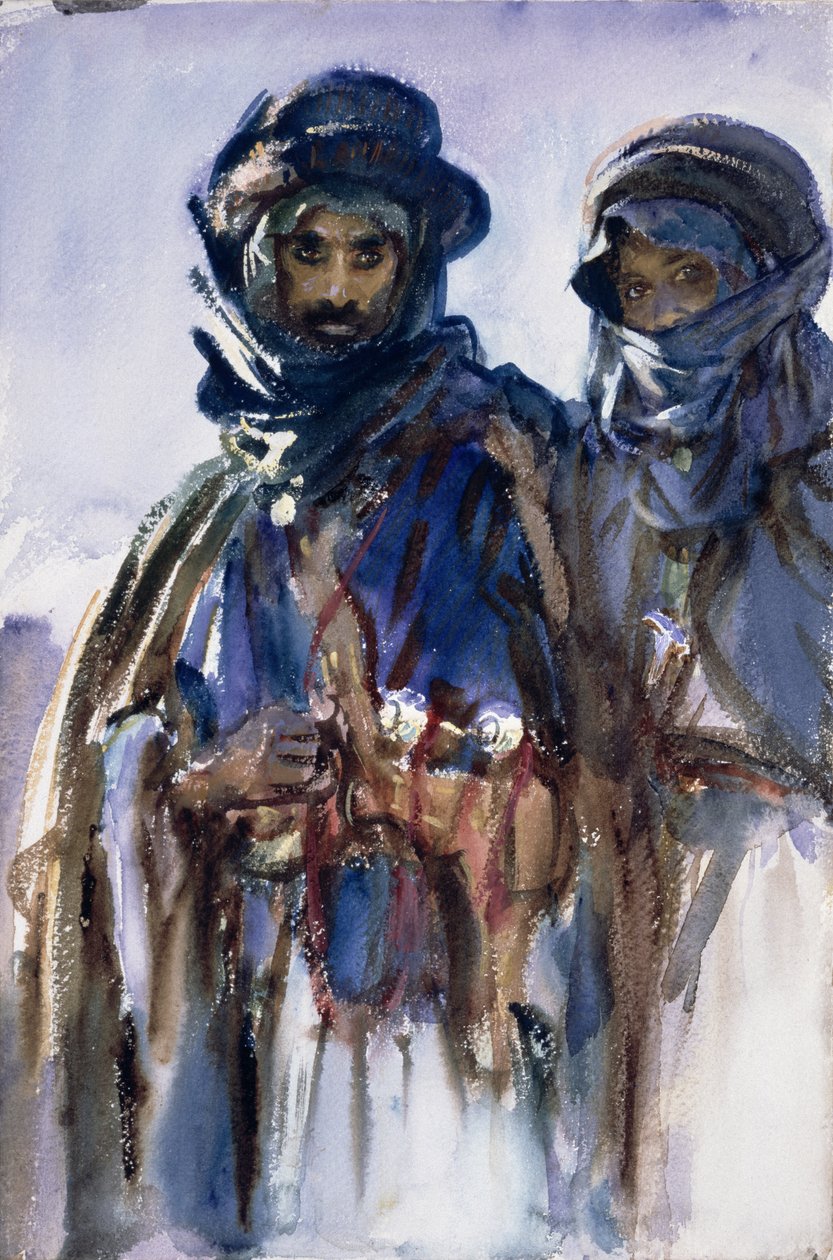 Beduínos, c.1905 (wc no papel) de John Singer Sargent