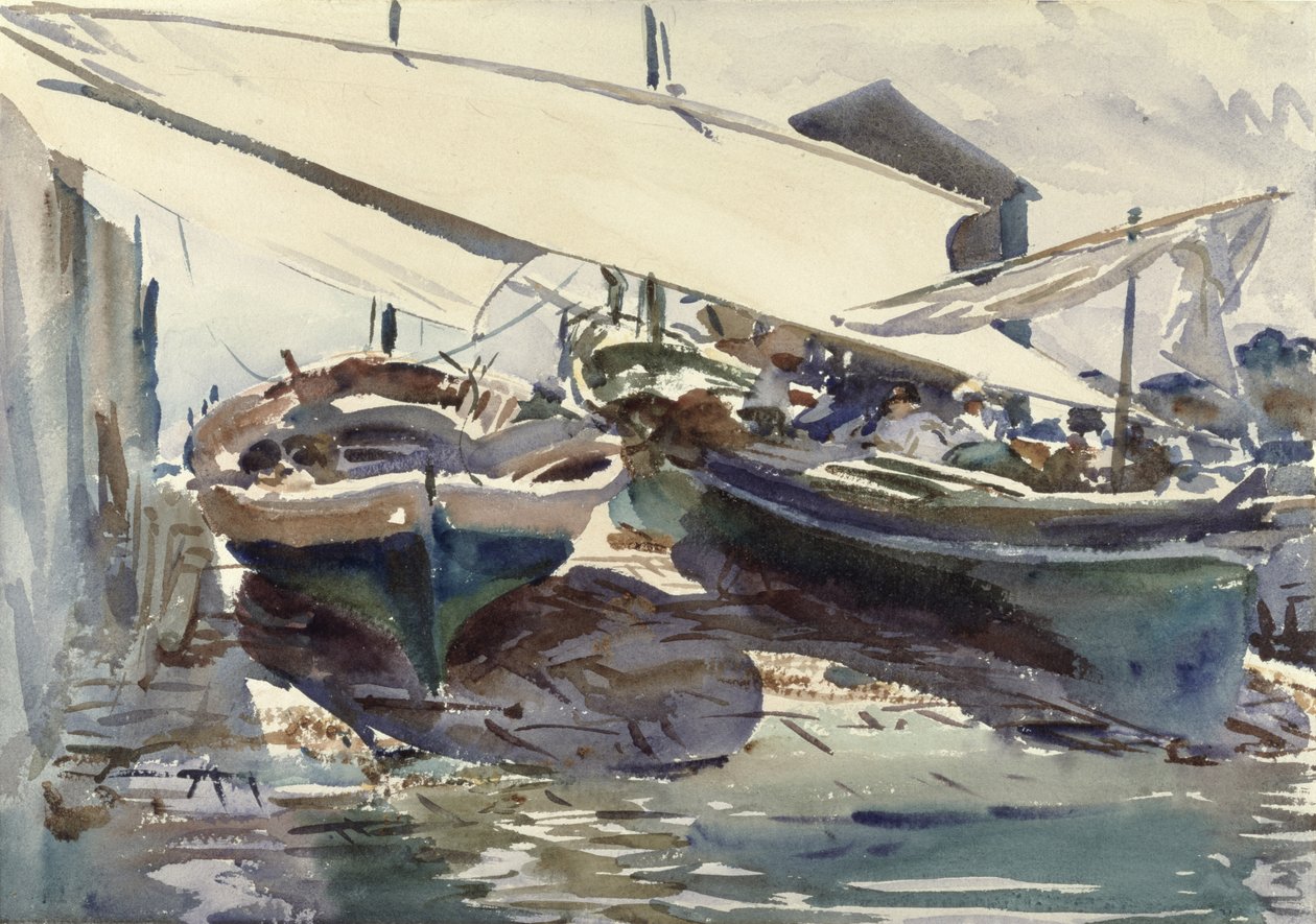 Barcos Desenhados (wc no papel) de John Singer Sargent