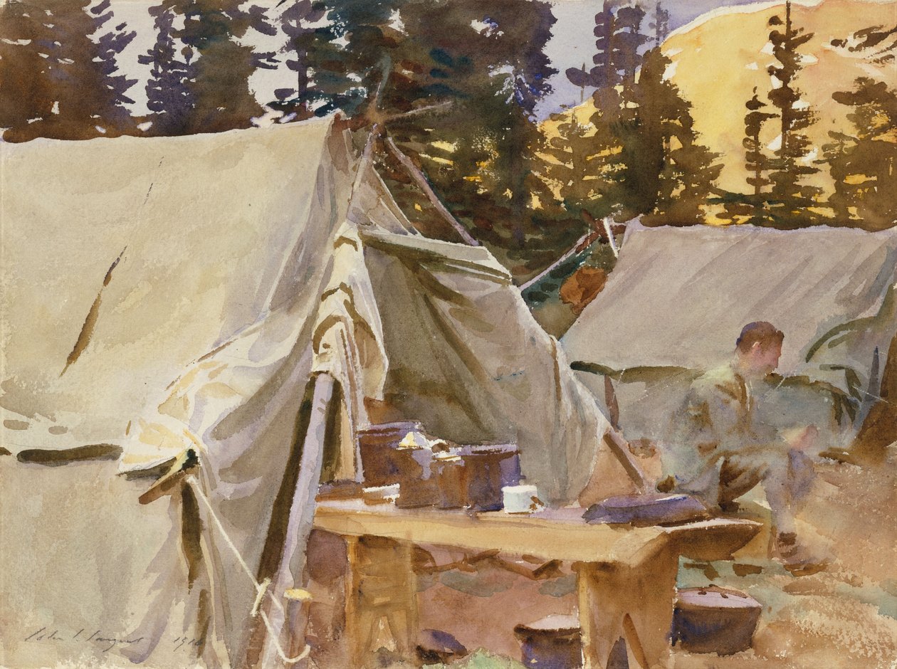Acampamento no Lago O "Hara, 1916 de John Singer Sargent