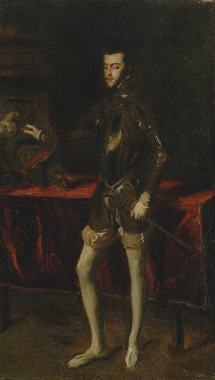 Cópia depois de Titians Portrait of Philip II de John Singer Sargent