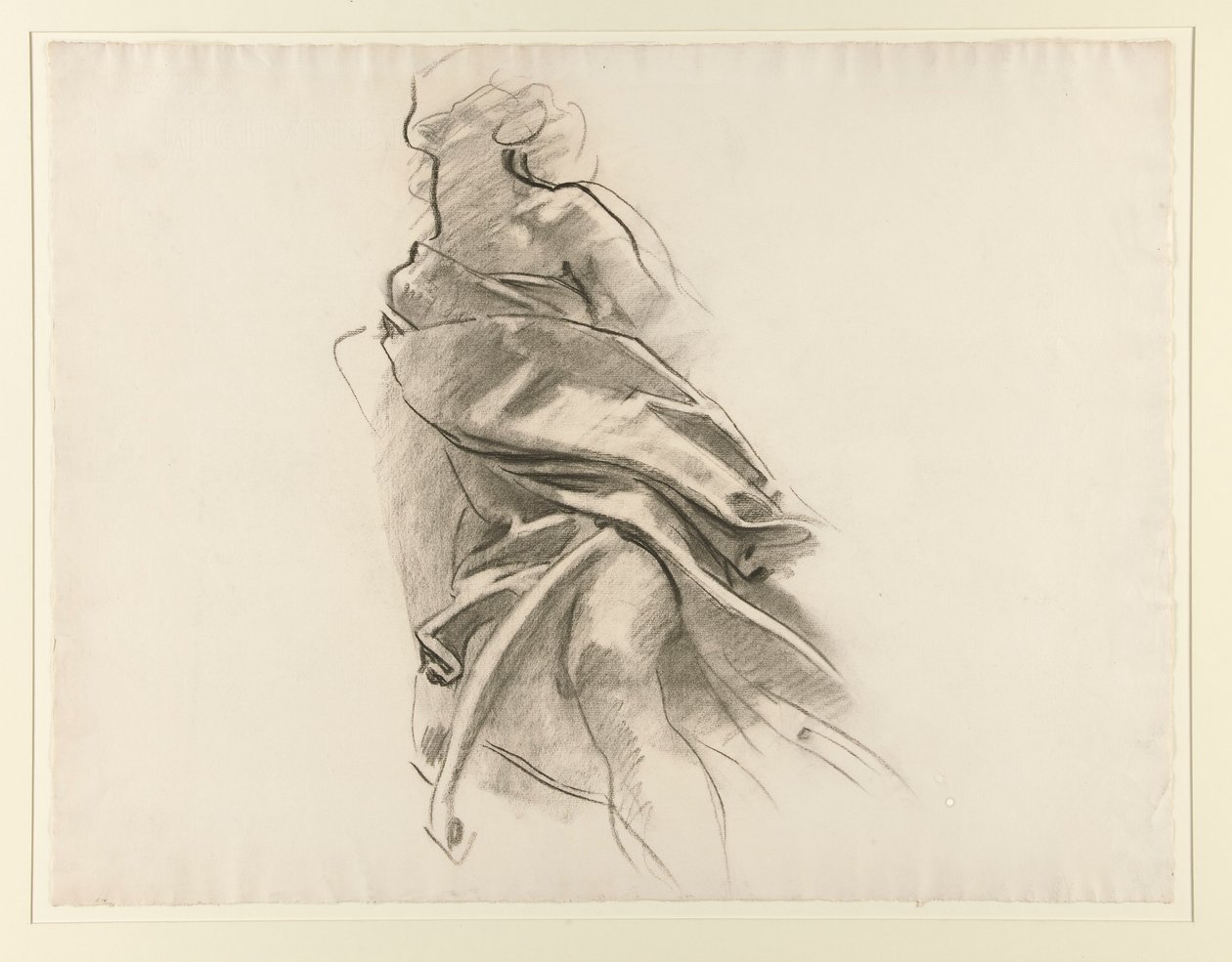 Detalhe do Drapery [Estudo Crayon nº 5.14] de John Singer Sargent