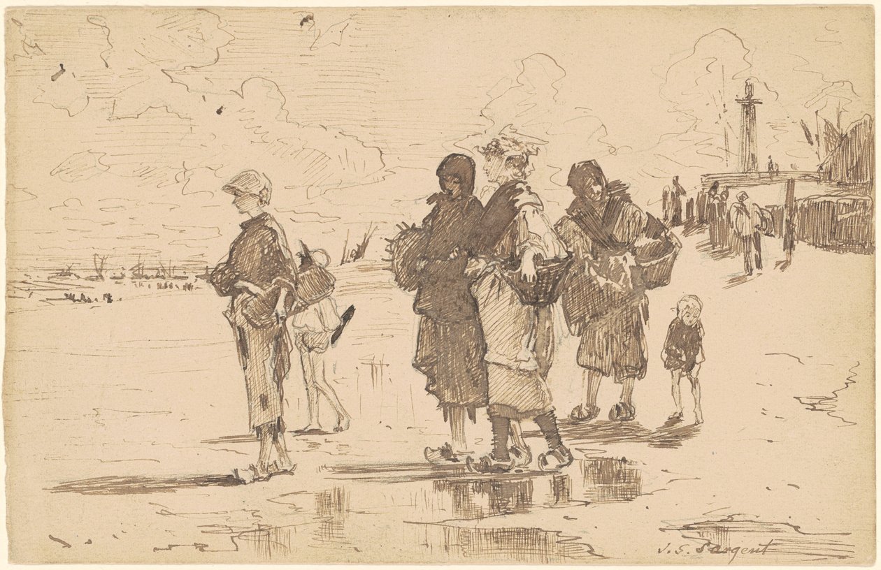 Saindo para Pescar (Partindo para Pescar) de John Singer Sargent
