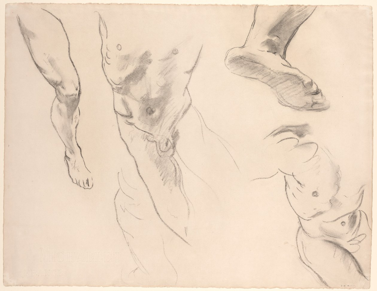 Figura Estudos de uma Juventude Nua, final do século XIX - início do século XX. de John Singer Sargent
