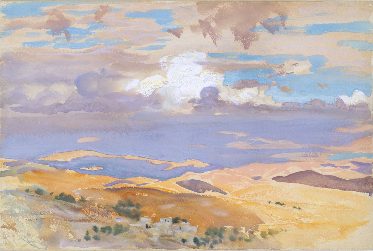 De Jerusalém, 1905-06 (wc, guache e grafite em papel de seda branco) de John Singer Sargent